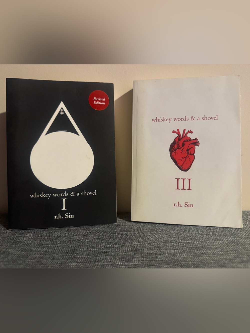 Whiskey Words & a Shovel 1 and 3. r.h sin